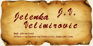 Jelenka Velimirović vizit kartica